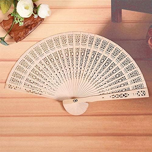 60 VENTAGLI di Legno Chiaro Intagliato Decorato per Matrimoni Compleanni Eventi Idea SPOSI Wedding Sposa