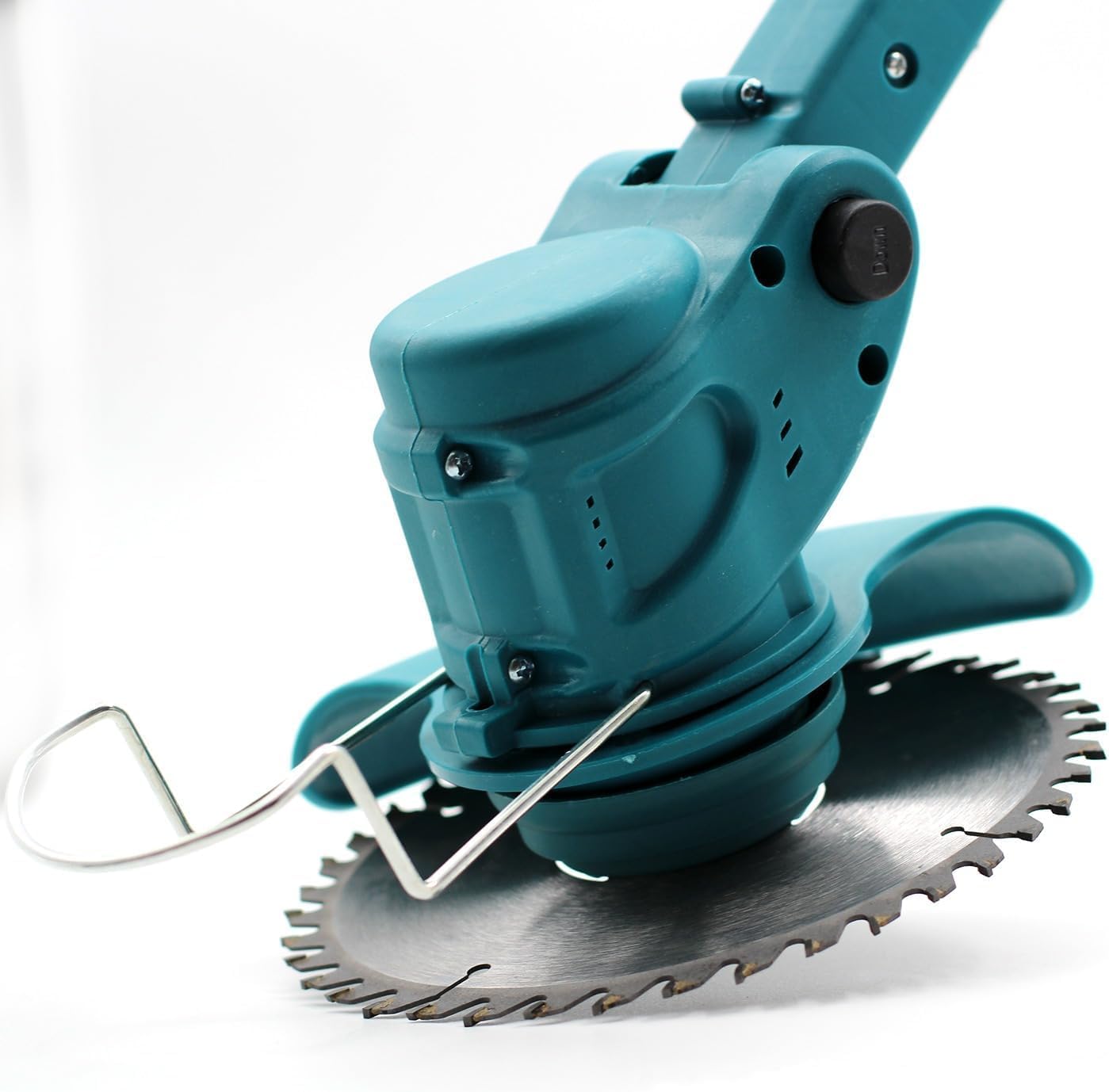 Decespugliatore Elettrico a Batteria, Tagliabordi a Batteria con 2 Batterie 68V, con 3 modalità di taglio, tagliabordi con asta telescopica e testa girevole di 90°