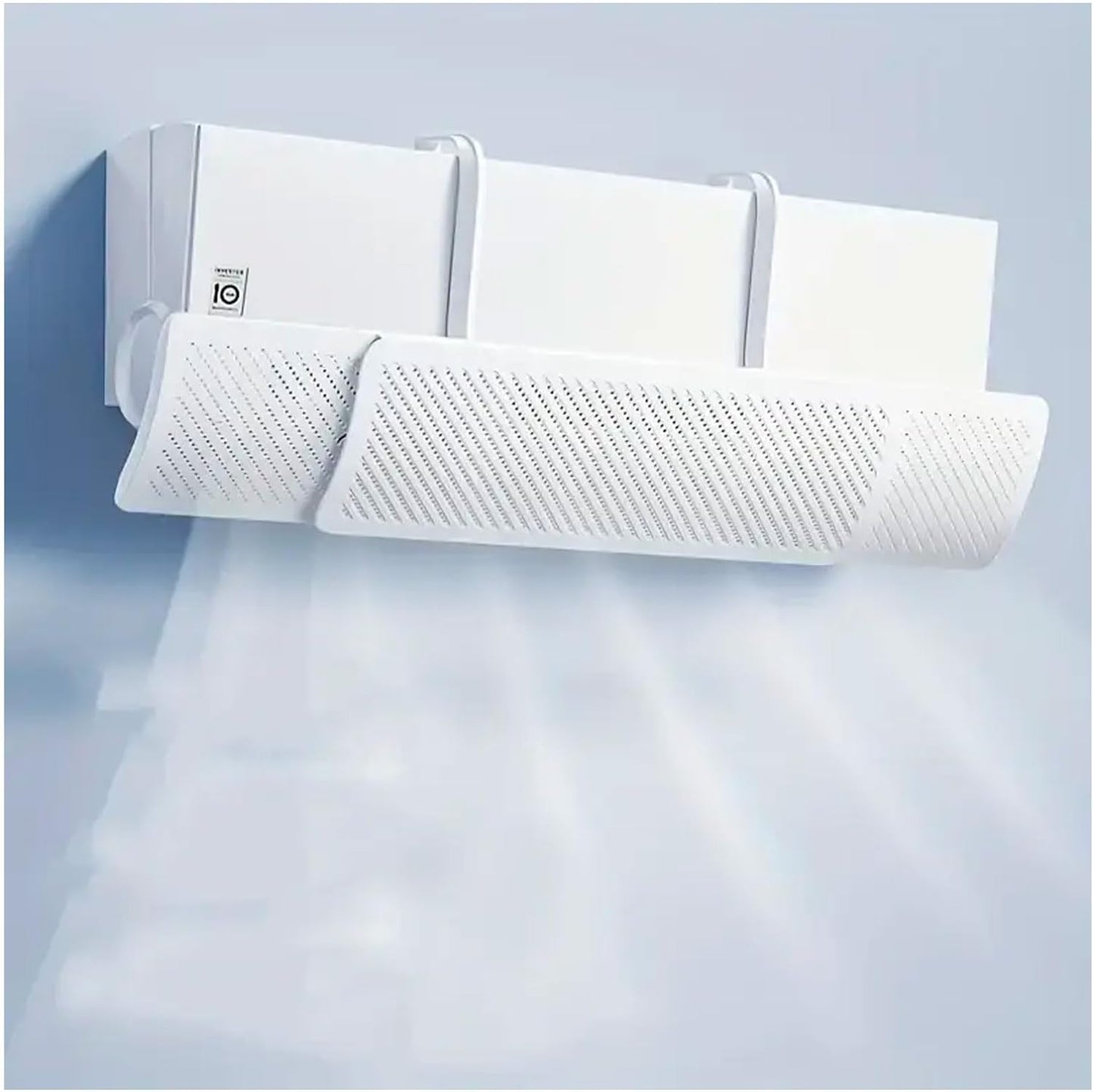 2 PEZZI Deflettore per Condizionatore Universale, Portatile Regolabile Parabrezza Deflettore Aria Condizionata Scudo per Condizionatori da Parete per Casa/Ufficio/Camera/Soggiorno (Bianco)