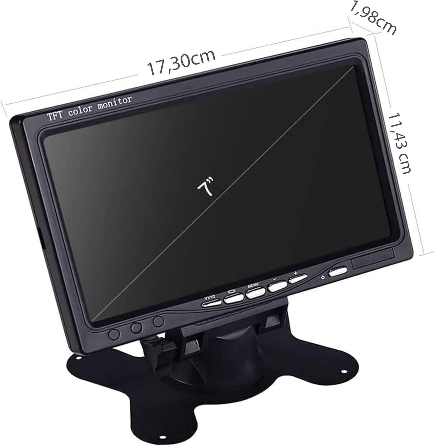 KIT VIDEOSORVEGLIANZA COMPLETO - TELECAMERA + MONITOR 7 POLLICI 2 CANALI + CAVO 30 METRI