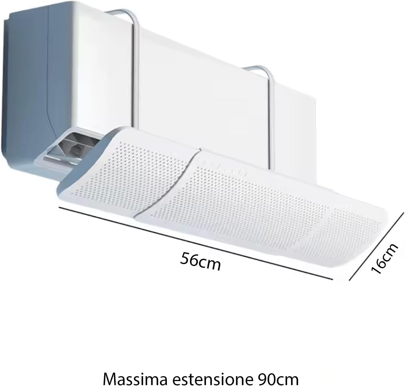 2 PEZZI Deflettore per Condizionatore Universale, Portatile Regolabile Parabrezza Deflettore Aria Condizionata Scudo per Condizionatori da Parete per Casa/Ufficio/Camera/Soggiorno (Bianco)