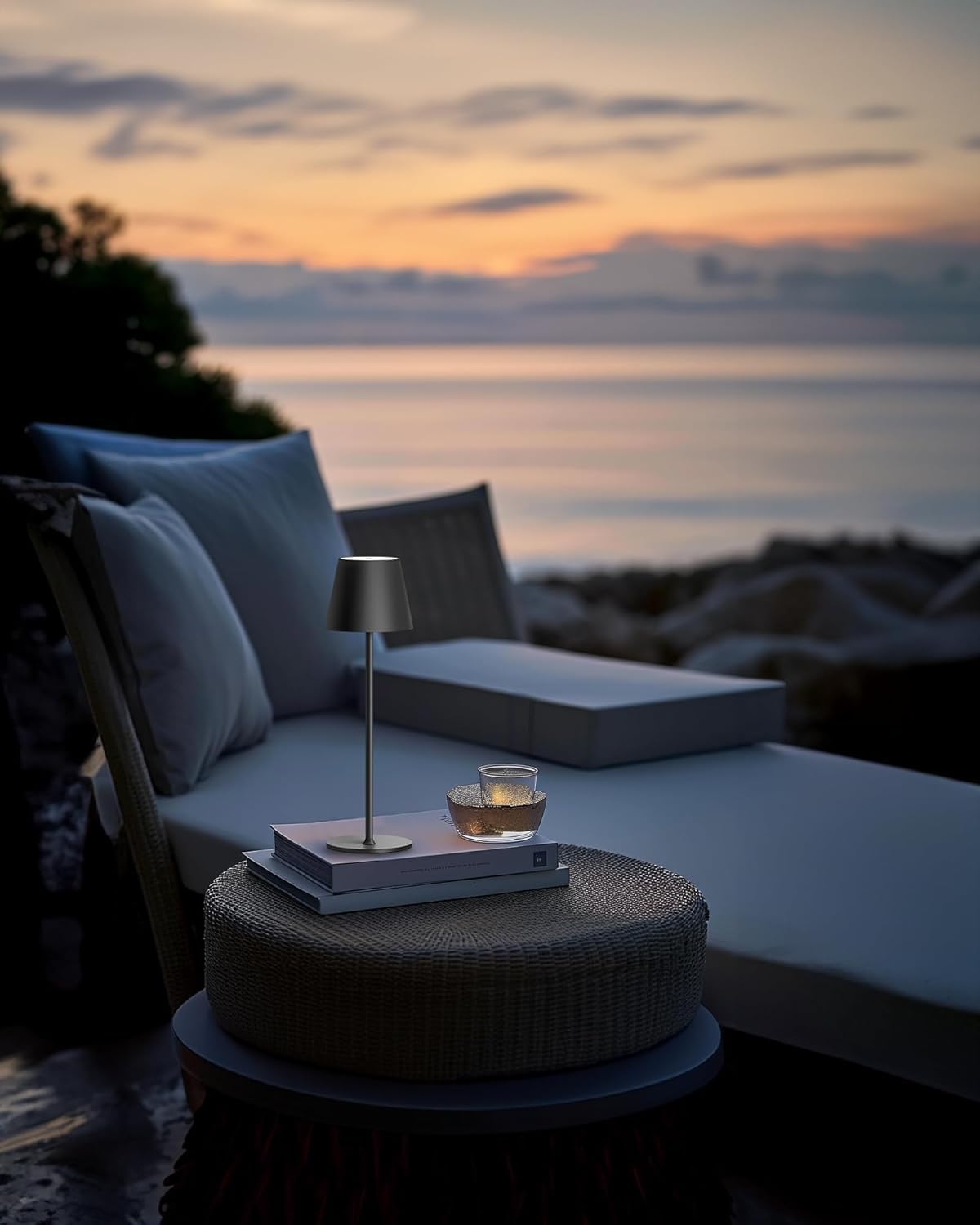 4 PEZZI LAMPADA DA TAVOLO SENZA FILI RICARICABILE, LAMPADA DA TAVOLO LED DIMMERABILE E CON 3 TONALITà DI LUCE, DIMMERABILE 3000-65000K ED IMPERMEABILE IP54
