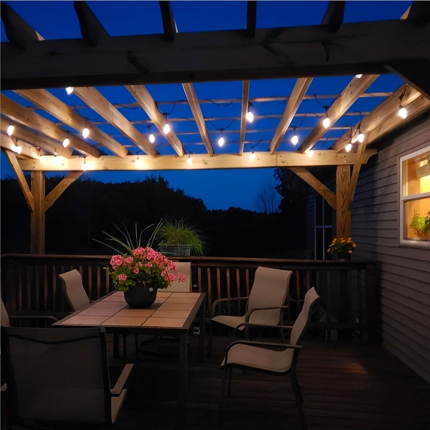 Set 2 Catene Luminose Esterno 20m Totali (2x10m) con 20 Portalampade E27, Estensibili, IP54 Impermeabili, Spina Schuko, Senza Lampadine – Per Giardino, Gazebo, Feste, Matrimoni