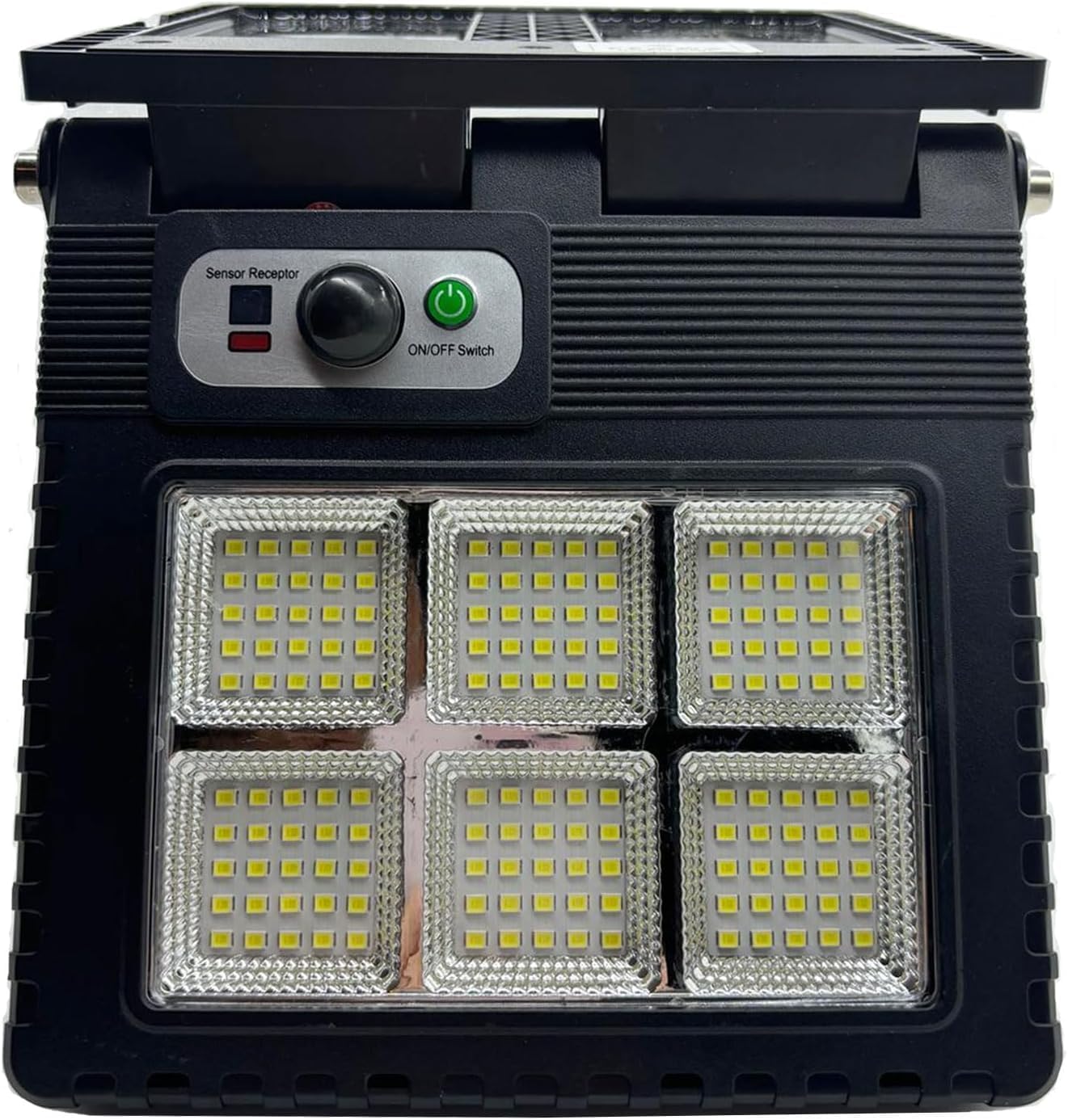 2 PEZZI Lampada solare da esterno 300W con sensore di movimento e sensore crepuscolare, Faretto led da esterno 150 Led, Faro led esterno con pannello solare integrato e telecomando